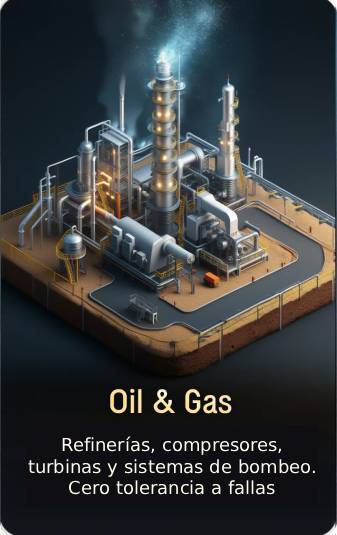 Oil & Gas · Refinerías, compresores, turbinas